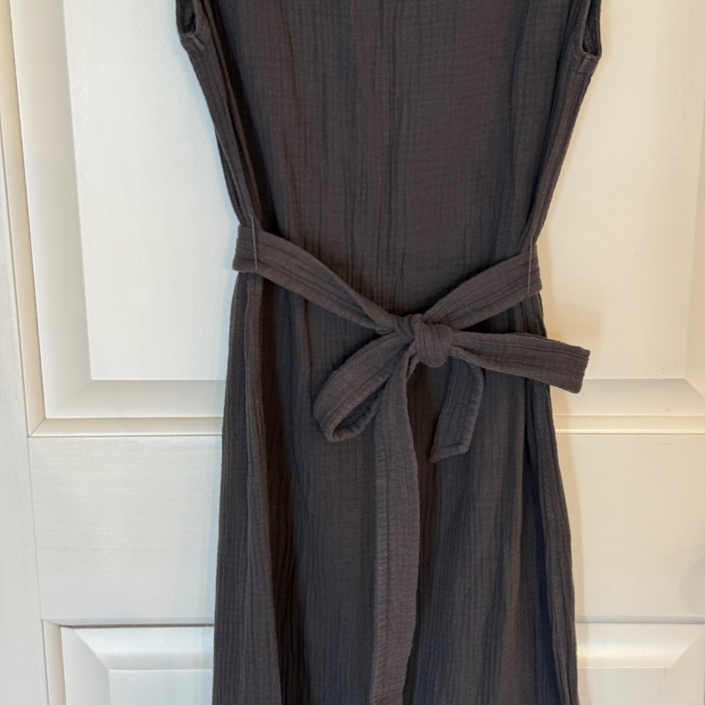 Faherty Dream Cotton Gauze Costa Dress in Washed Black 25198 - Picture 9 of 15